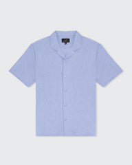 Cuban Collar Shirt- Light Blue