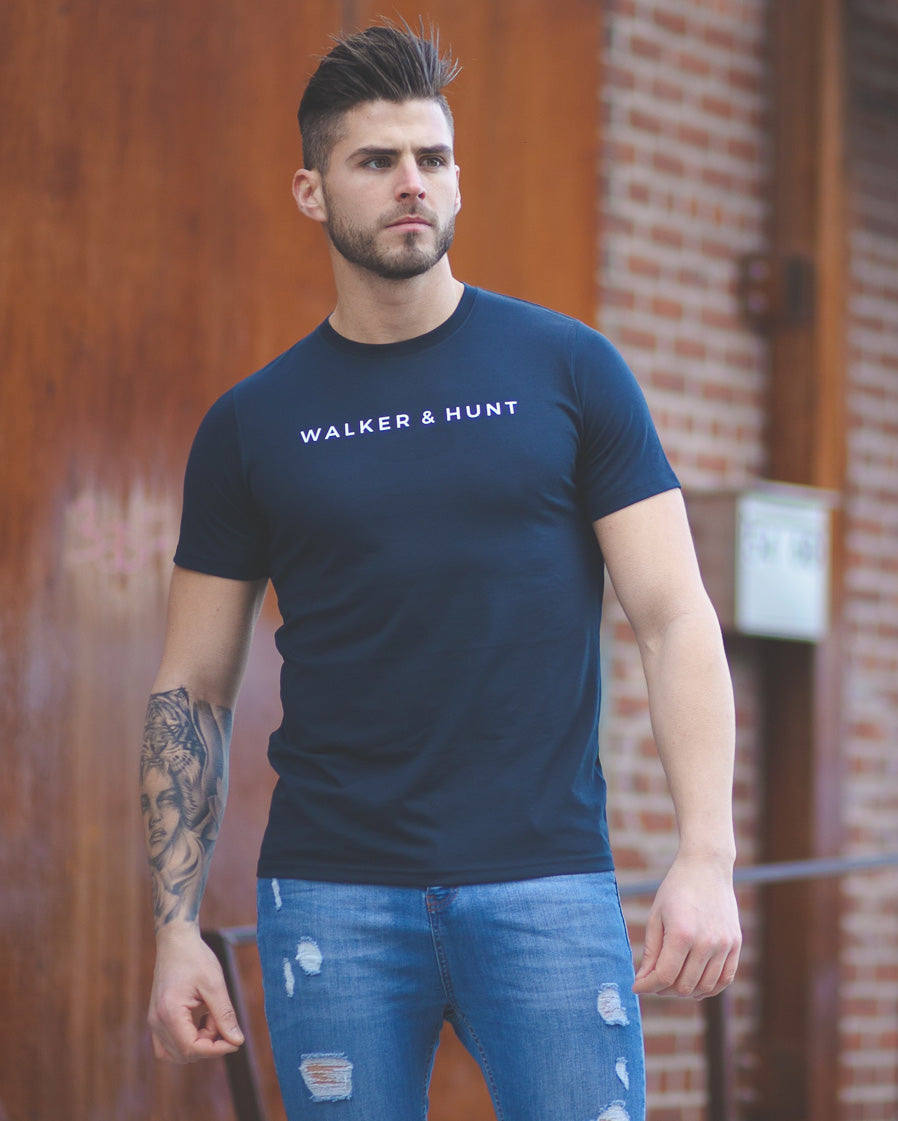 Navy Classic Tee - Walker & Hunt T-Shirts