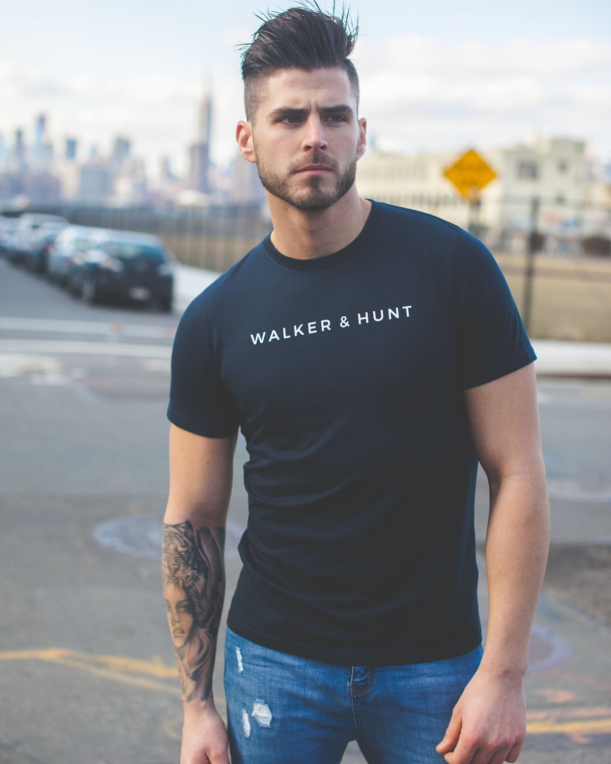 Navy Classic Tee - Walker & Hunt T-Shirts